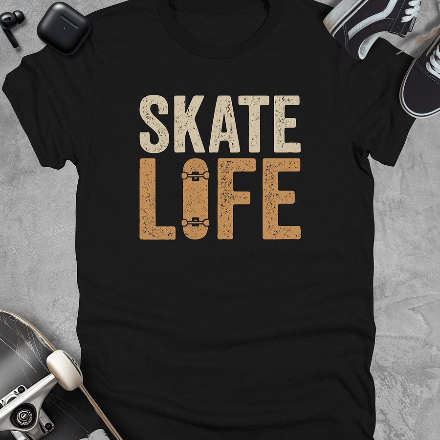 Skate life, Vintage skateboarding t-shirt, Unisex product image (1)