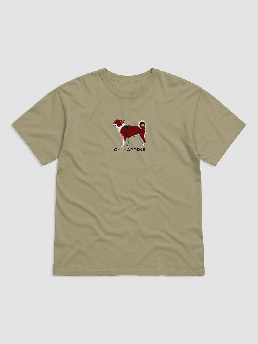 Chi Happens T-Shirt(Embroidered) of a Chihuahua(Red Tricolor) product image (9)