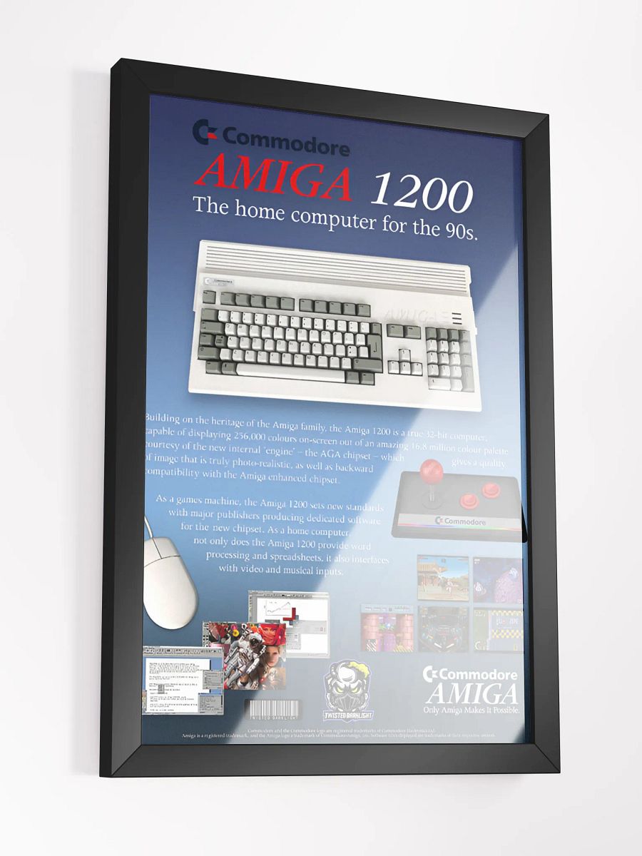 Retro Poster: Amiga 1200 Advertisement Poster from 1992. - Size 12" x 18" product image (3)