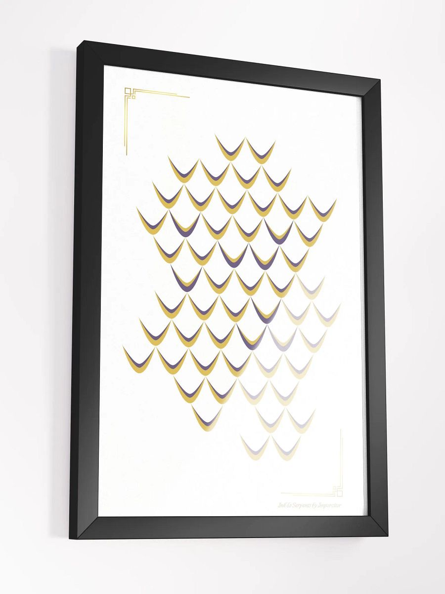 Sunburst Yellow Snake Scales Framed Art Print product image (9)