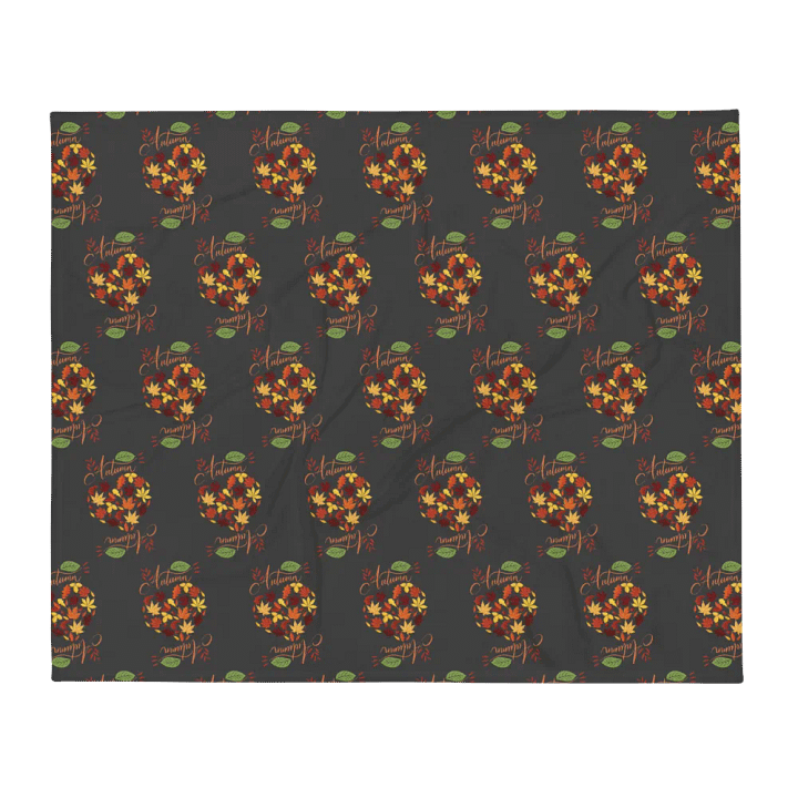 Autumn Leaf Heart Throw Blanket product image (2)
