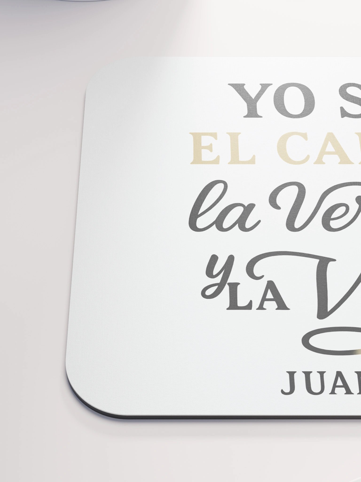 Faith Mouse Pad – “Yo Soy el Camino, la Verdad y la Vida” – Spanish Christian Design product image (6)
