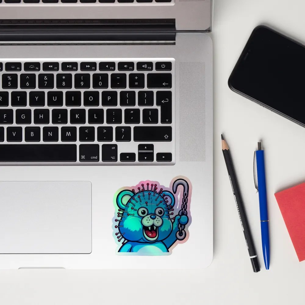 Spiky Bear Holographic Sticker Sheet product image (12)