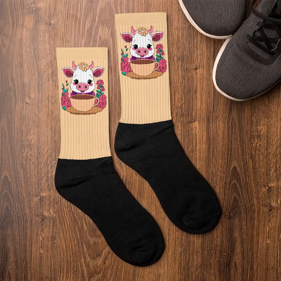 Coffee Break Cow Socks product image (7)