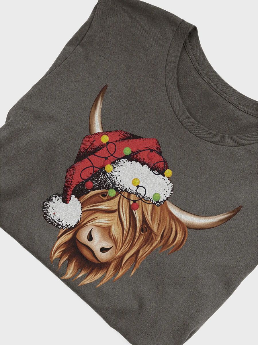 Christmas Highland Cow with Lights - T-Shirt product image (5)