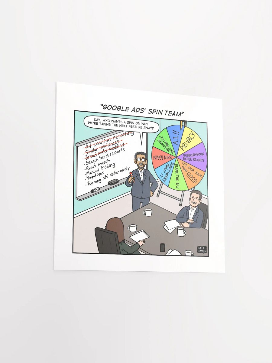 "Google Ads spin team" poster (square) product image (15)