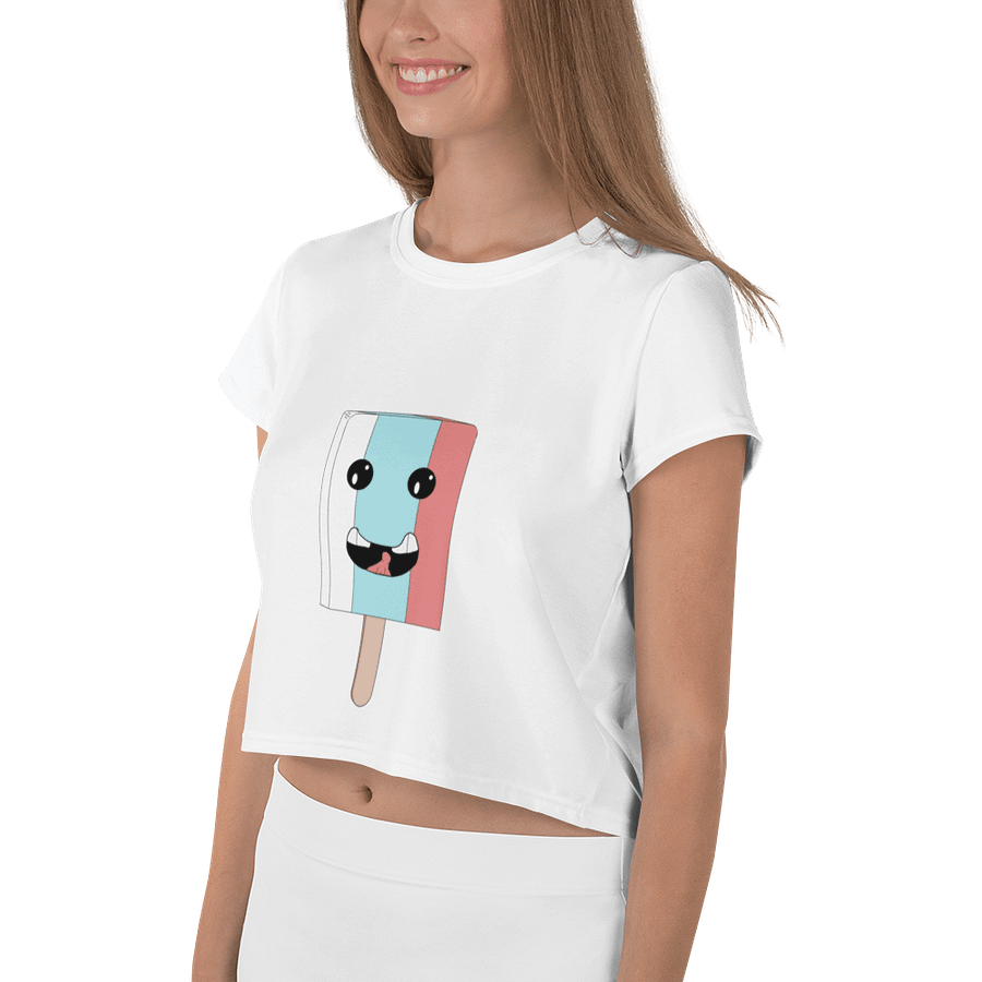 Sticky Steve Crop Top (White) product image (2)