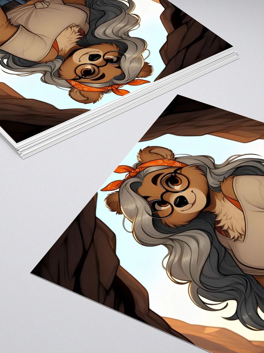 Cave Bear Kiss Cut Stickers product image (4)