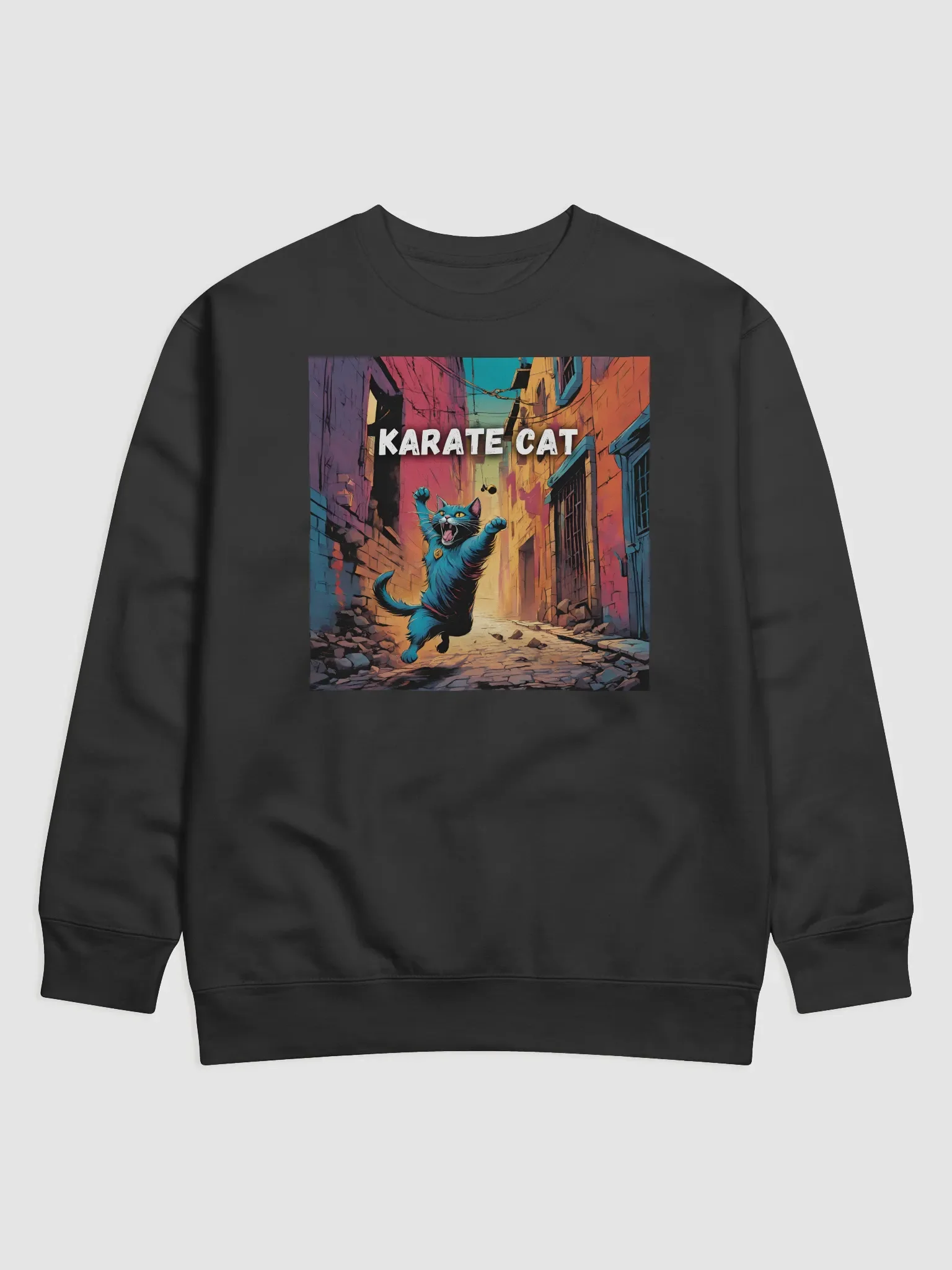 Karate Cat in Action Premium Sweatshirt product image (1)
