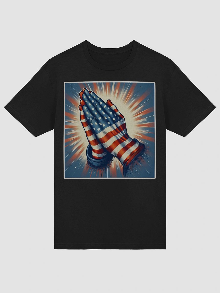 Patriotic Praying Hands American Flag July 4th T-Shirt product image (5)