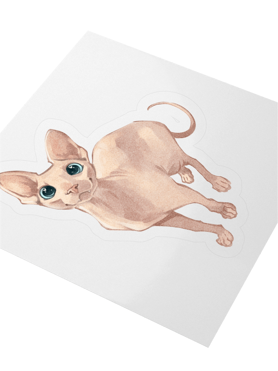 Cute sphynx | Kiss-cut sticker product image (6)