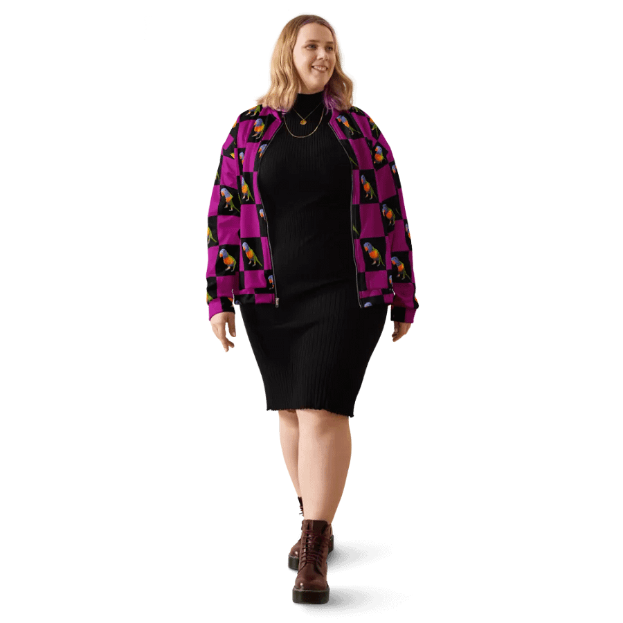 Doctor the Birb checked bomber jacket product image (12)