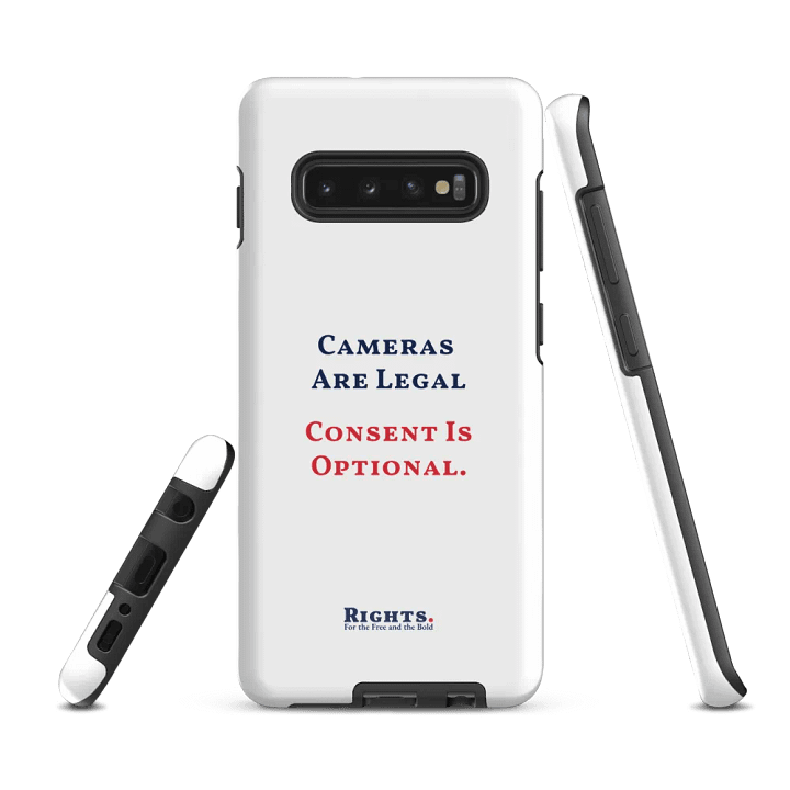 Cameras Are Legal Consent Is Optional. Samsung® Tough Case in White product image (2)