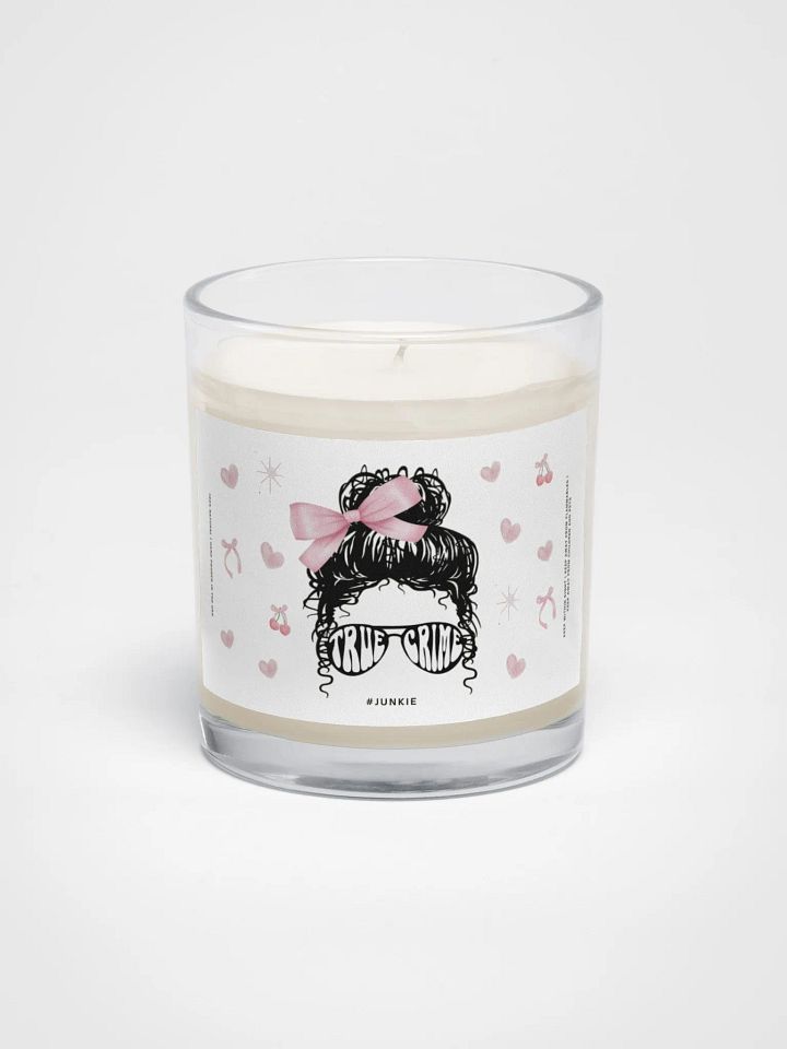 Funny gift for a godmother - Coquette true-crime junkie - Soy wax vegan candle product image (2)