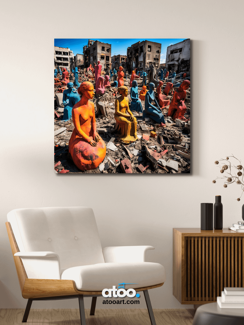 Elegy to Humanity - 5 | Canvas Art Painting product image (3)