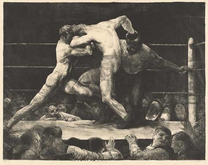 Vintage Art Download - George Bellows, A Stag at Sharkey's c. 1917 product image (1)