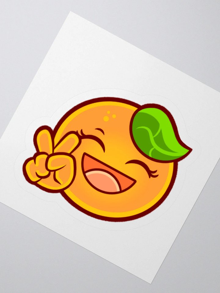 Orange peace sign sticker product image (2)