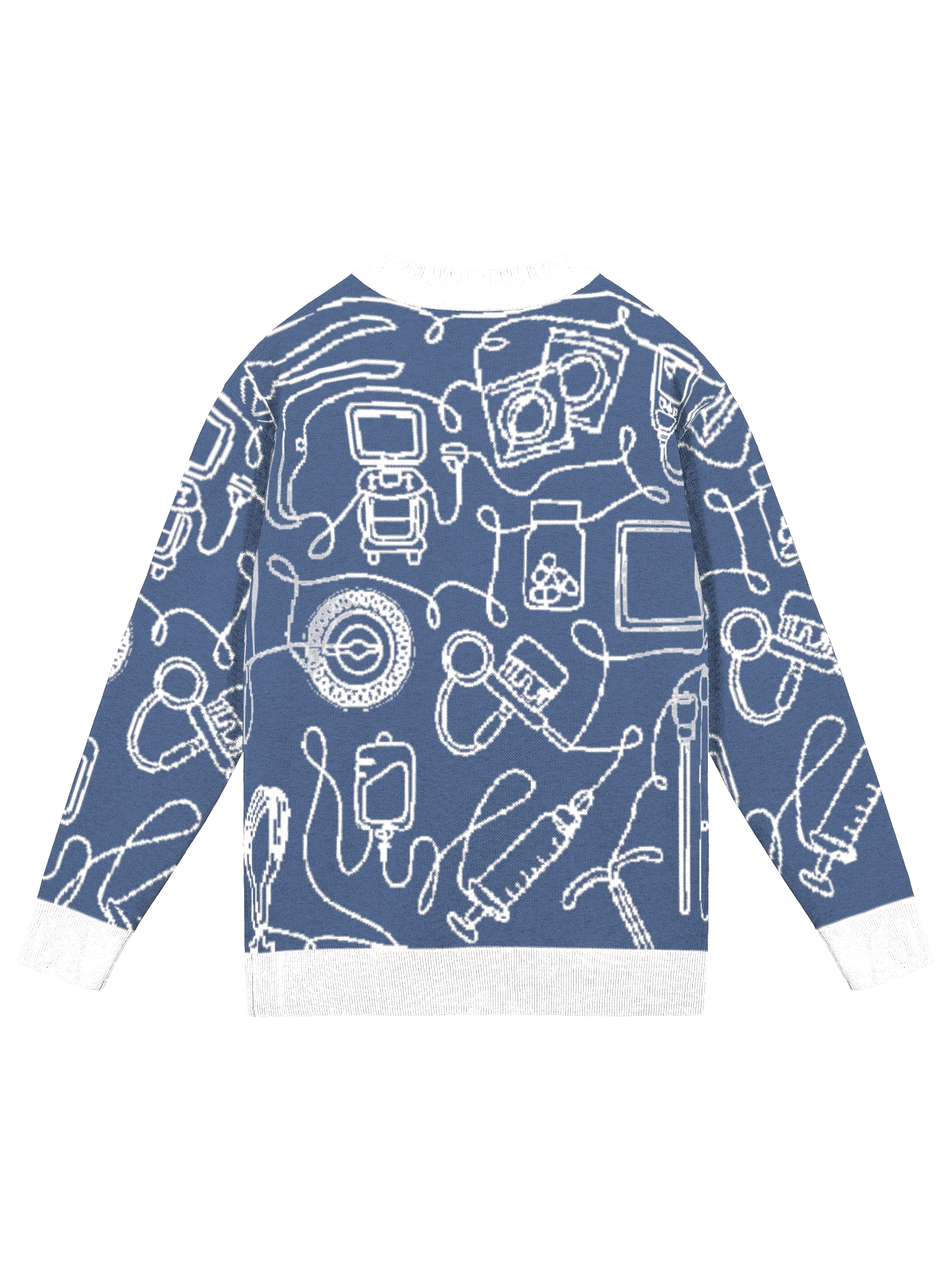 service lines (OBGYN - holiday blue cardigan) product image (2)