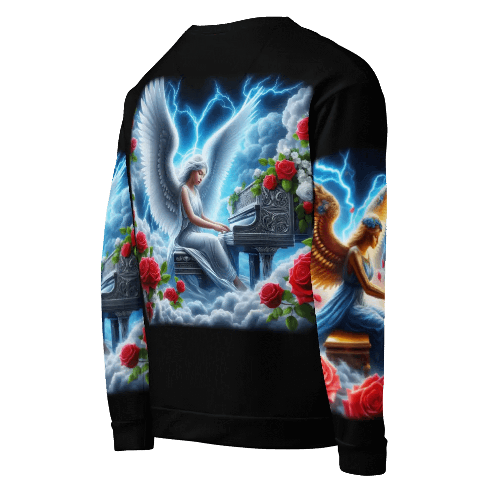 Angels making Music with a Piano - All-Over Unisex Sweatshirt #25 product image (5)