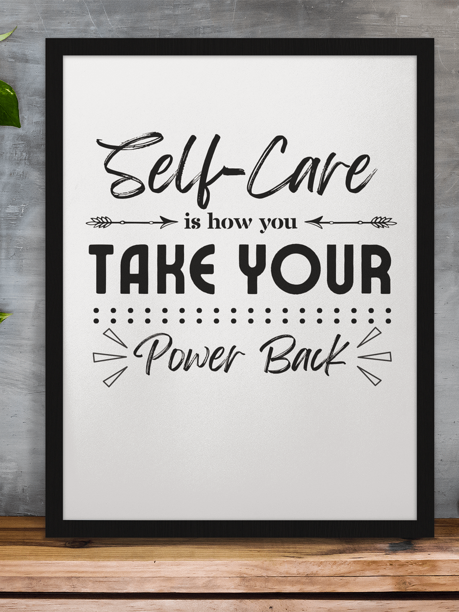 Self-Care Inspirational Eco-Friendly Framed Poster. product image (3)