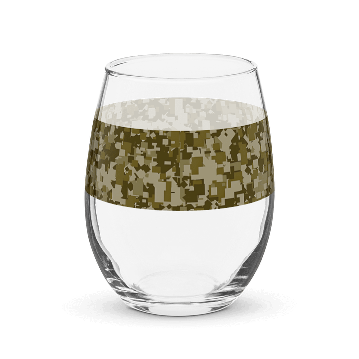 Pixelated Camo Stemless Wine Glass product image (2)