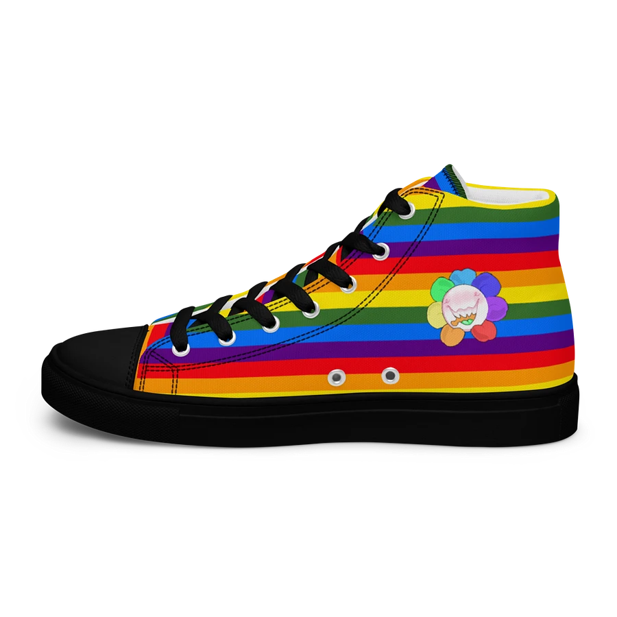 Rainbow and Black Flower Sneakers product image (28)