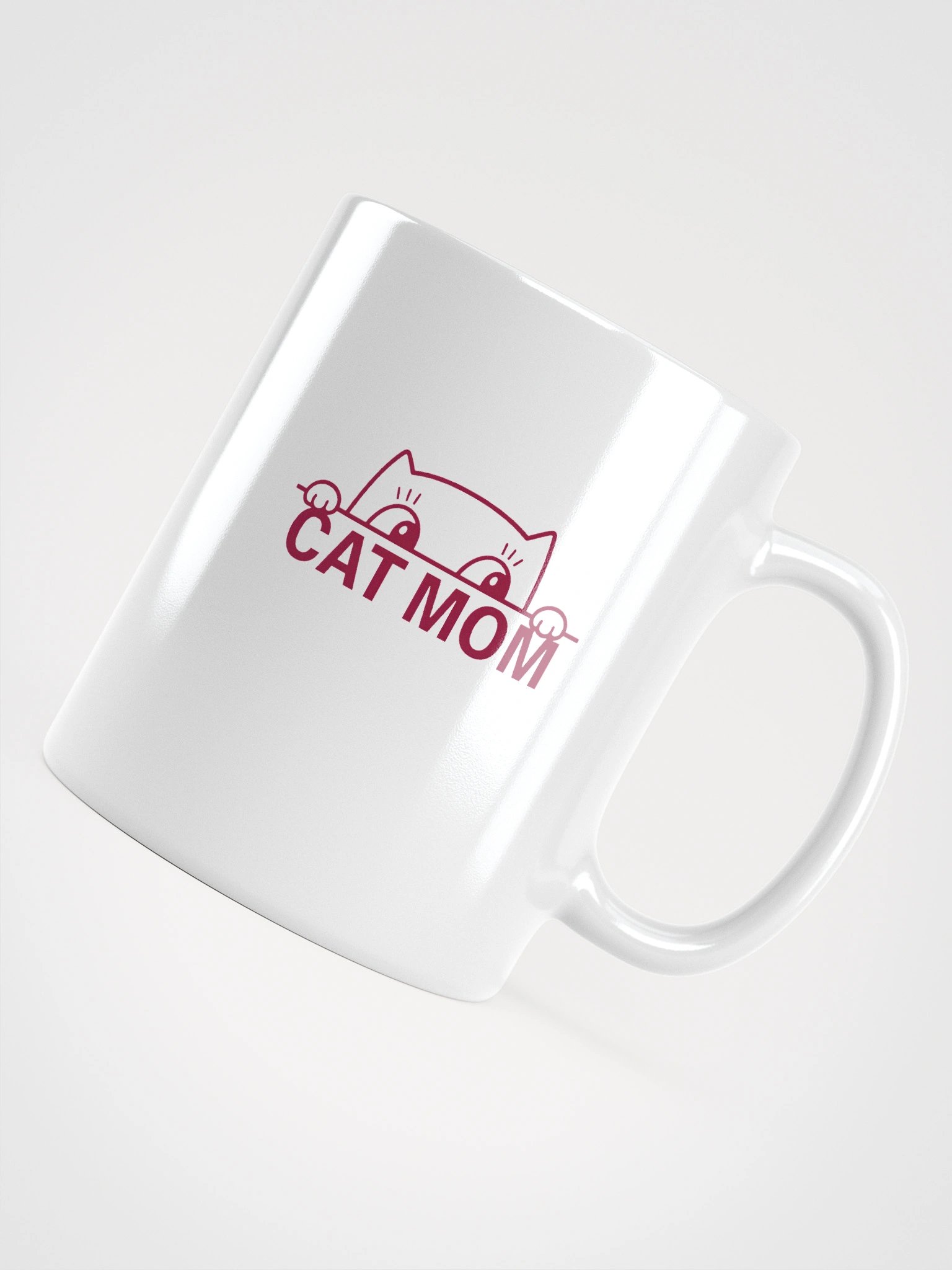 Funny Cat Mom Mug – Minimalist Peeking Kitty Coffee Cup for Pet Moms product image (12)