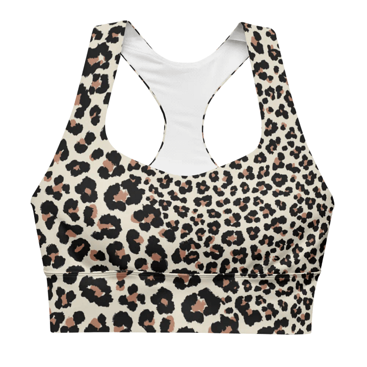 Hight Impact Bra "Abstract Animal Leopard Skin Fur Pattern" product image (2)