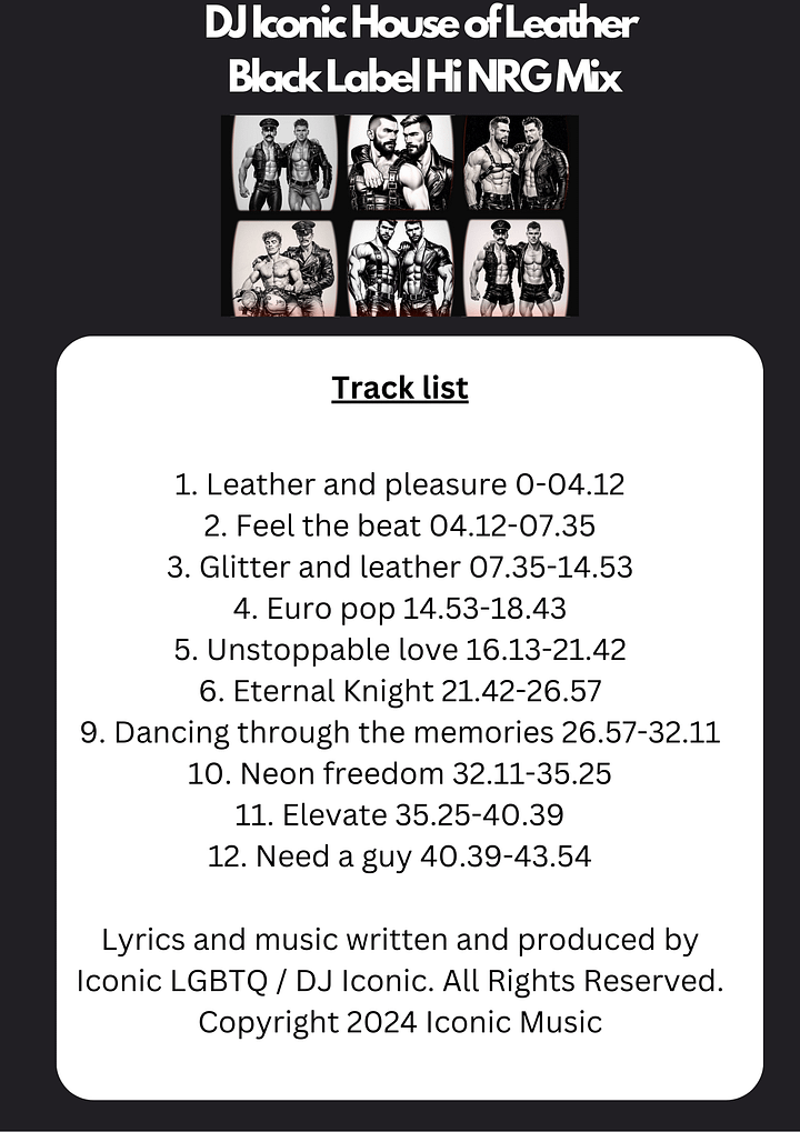 DJ Iconic House of Leather - Black Label Hi NRG Mix product image (2)