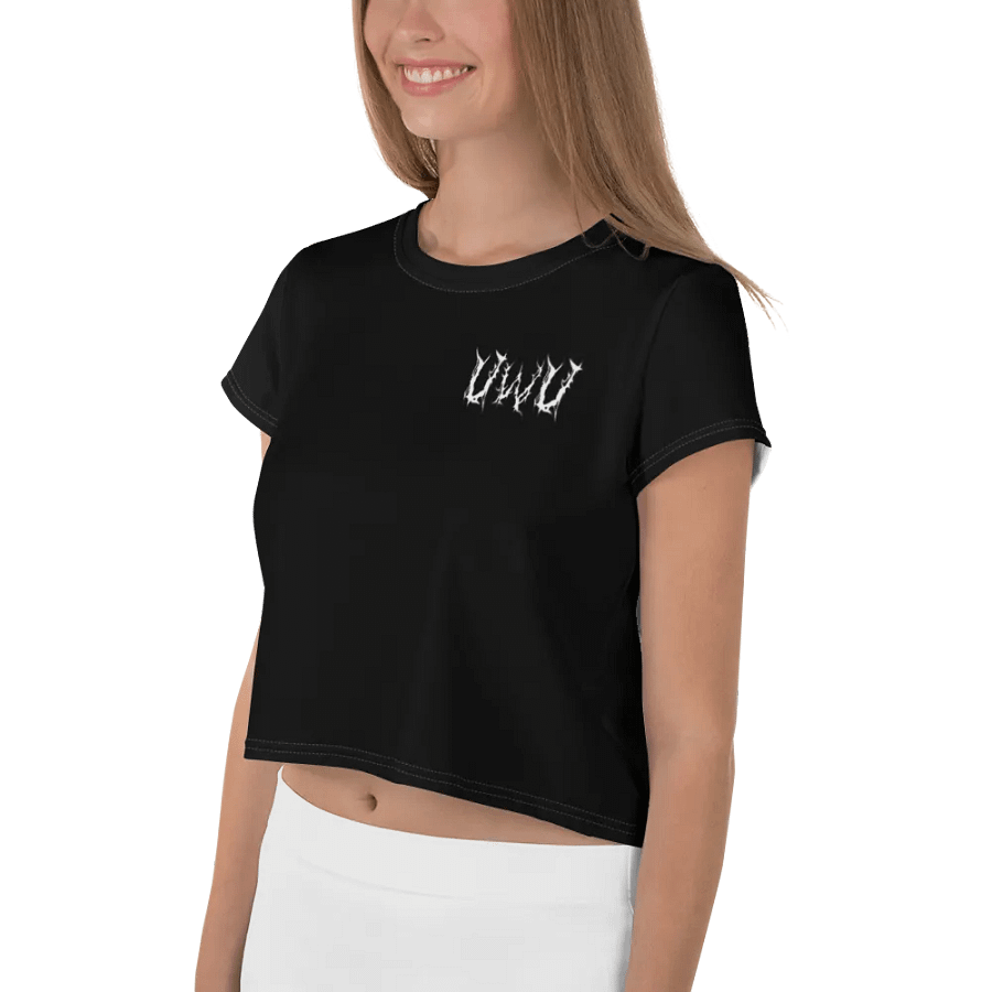 Metal Skull n' Bones Cropped T-Shirt (Alt Placement) product image (3)
