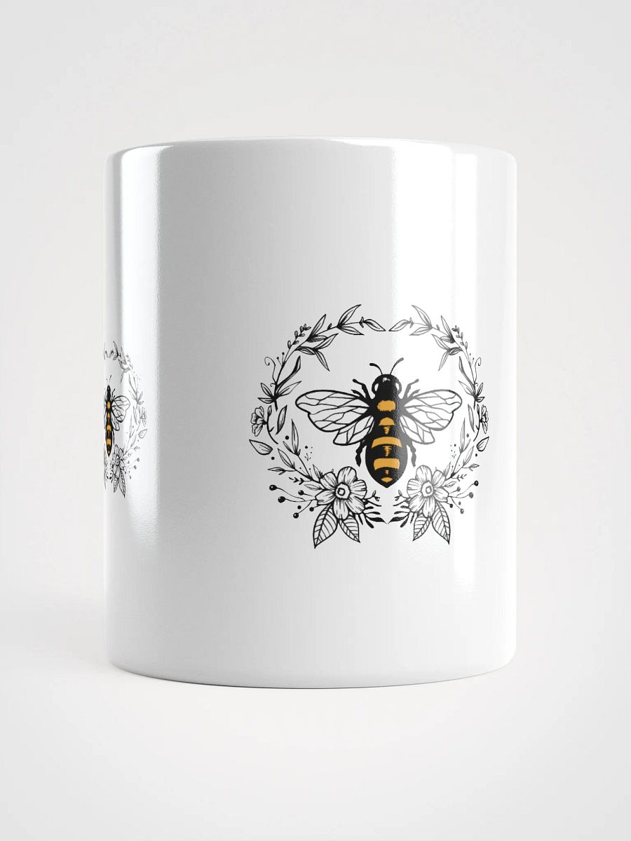 Floral Bee Trio White Glossy Mug product image (1)