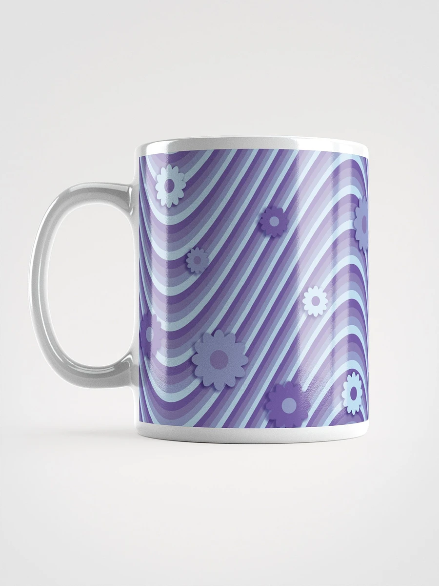 Purple Waves Floral Retro Mug product image (7)