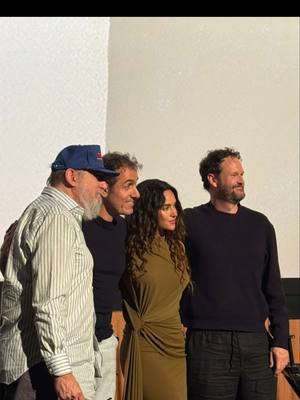 #Splitsville Q+A with #AdriaArjona, Michael Angelo Covino, and Kyle Marvin. Moderated by Comedy Legend Larry Charles.  @NEON #dakotajohnson #Comedy #RomCom 