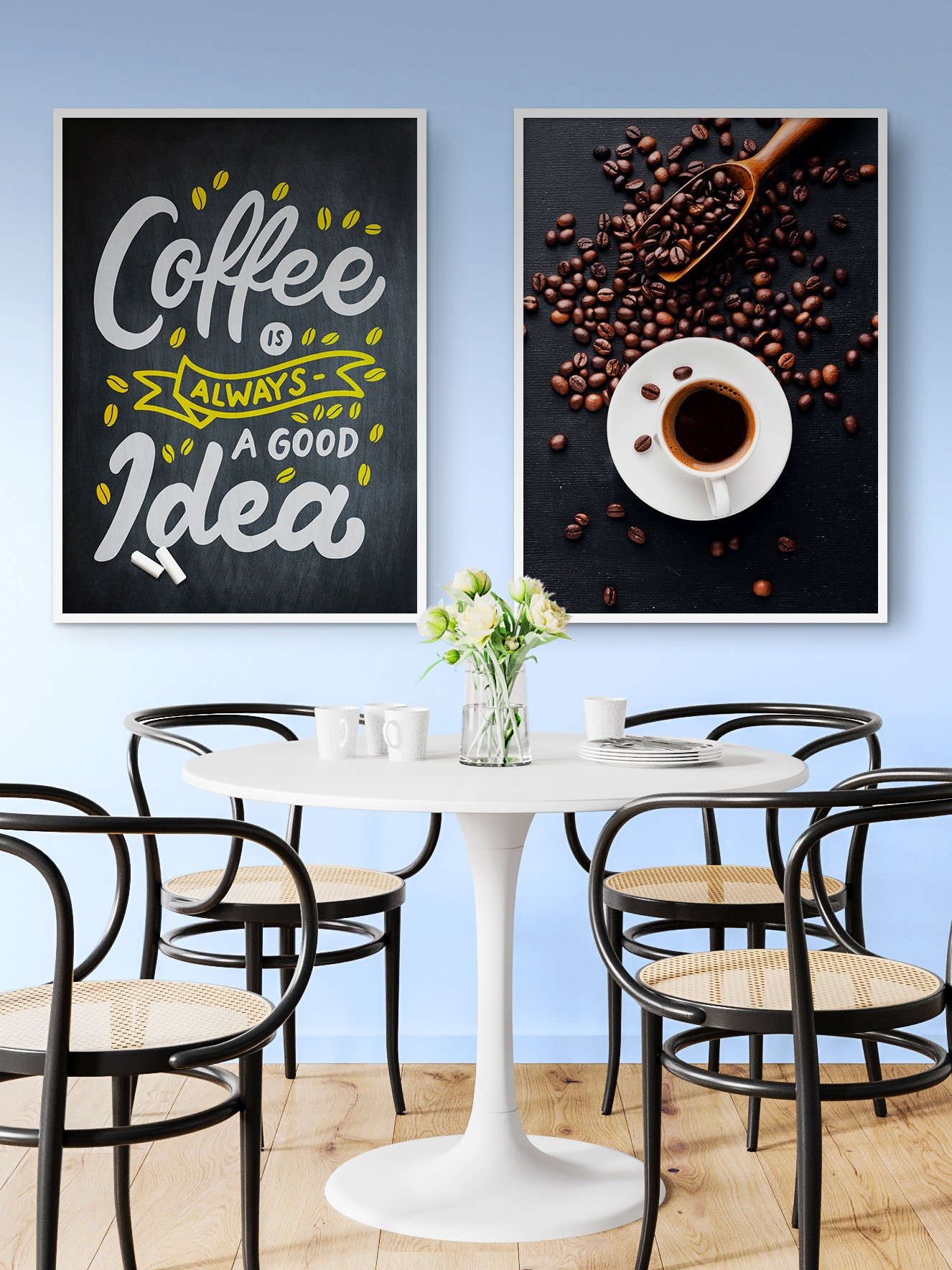 Coffee Lettering Poster Print, Good Morning Coffee Poster, Coffee Lover Gift, Coffee Station Wall Art —Trendy Kitchen Wall Art,Kitchen Decor product image (2)