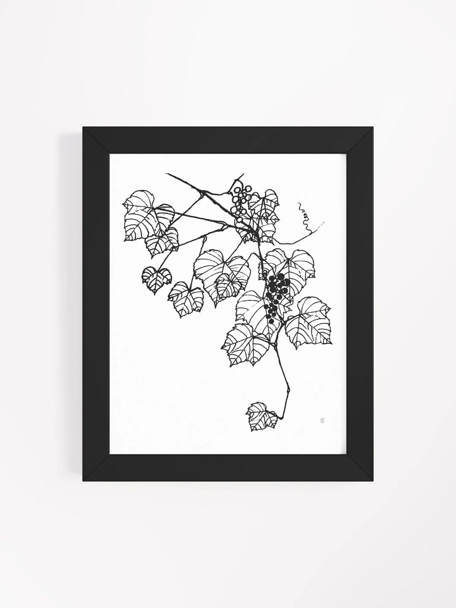 Vineyard Serenity Framed Poster - Grape Leaves Stylish product image (10)