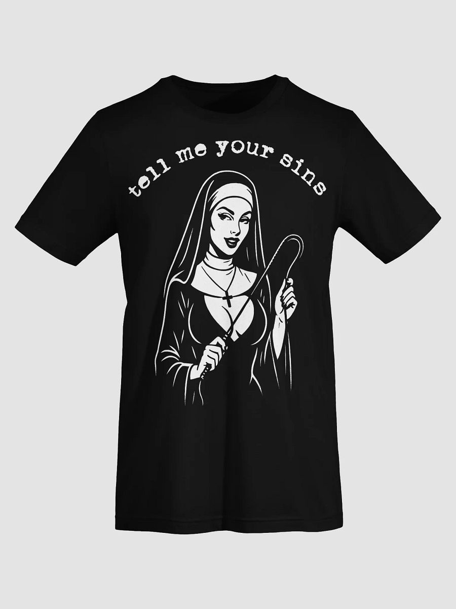 Tell Me Your Sins Tee – Kinky Nun Graphic Shirt product image (4)