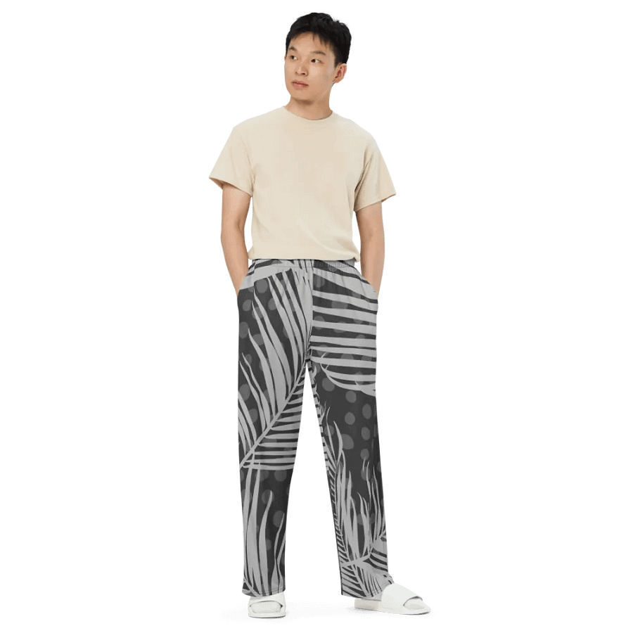 Monochrome Jungle Dreams Wide-Leg Pants product image (3)