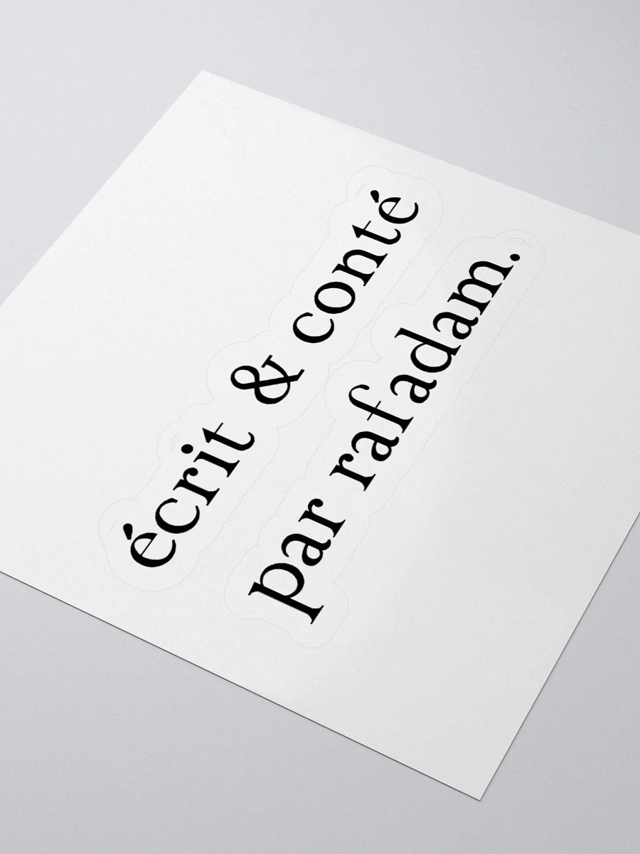Stickers "écrit & conté par rafadam." product image (7)