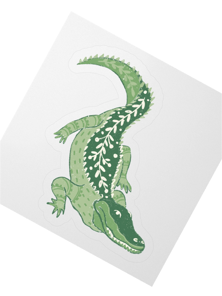 Folk Alligator Stickers product image (6)