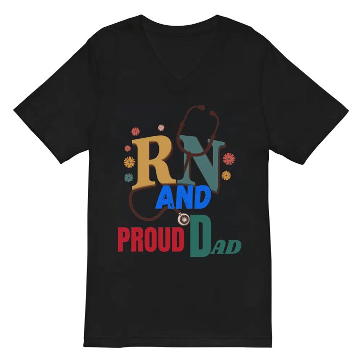 Proud RN Stethoscope V-Neck Tee product image (3)