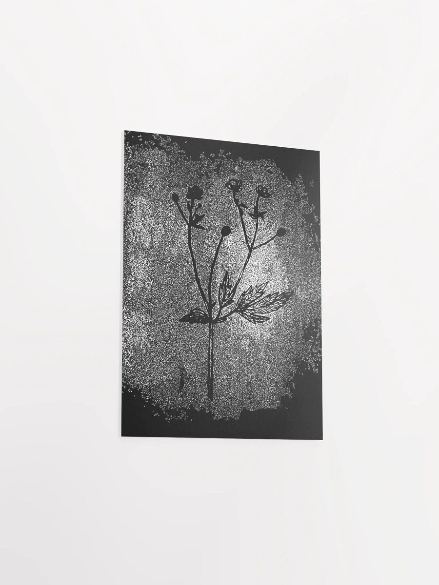 Silhouette Botanical Bliss Matte Poster - Wild Flowers Dark Stylish product image (3)