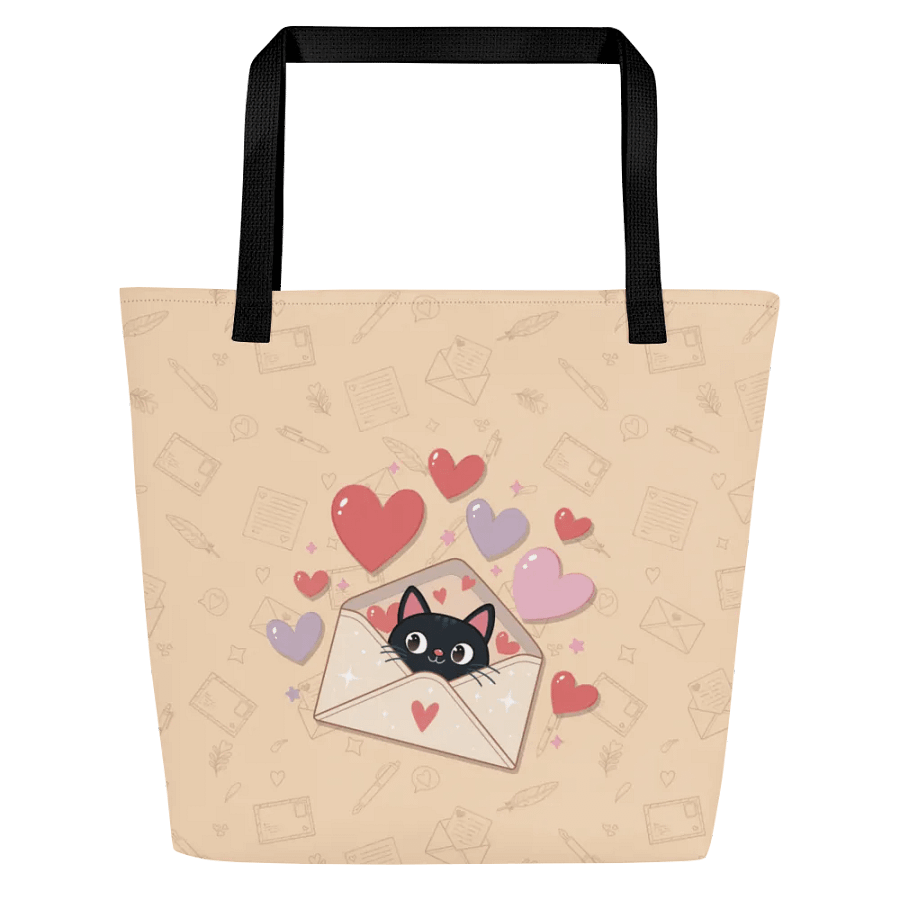 Feline Valentine Envelope - Tote Bag with Pocket product image (1)