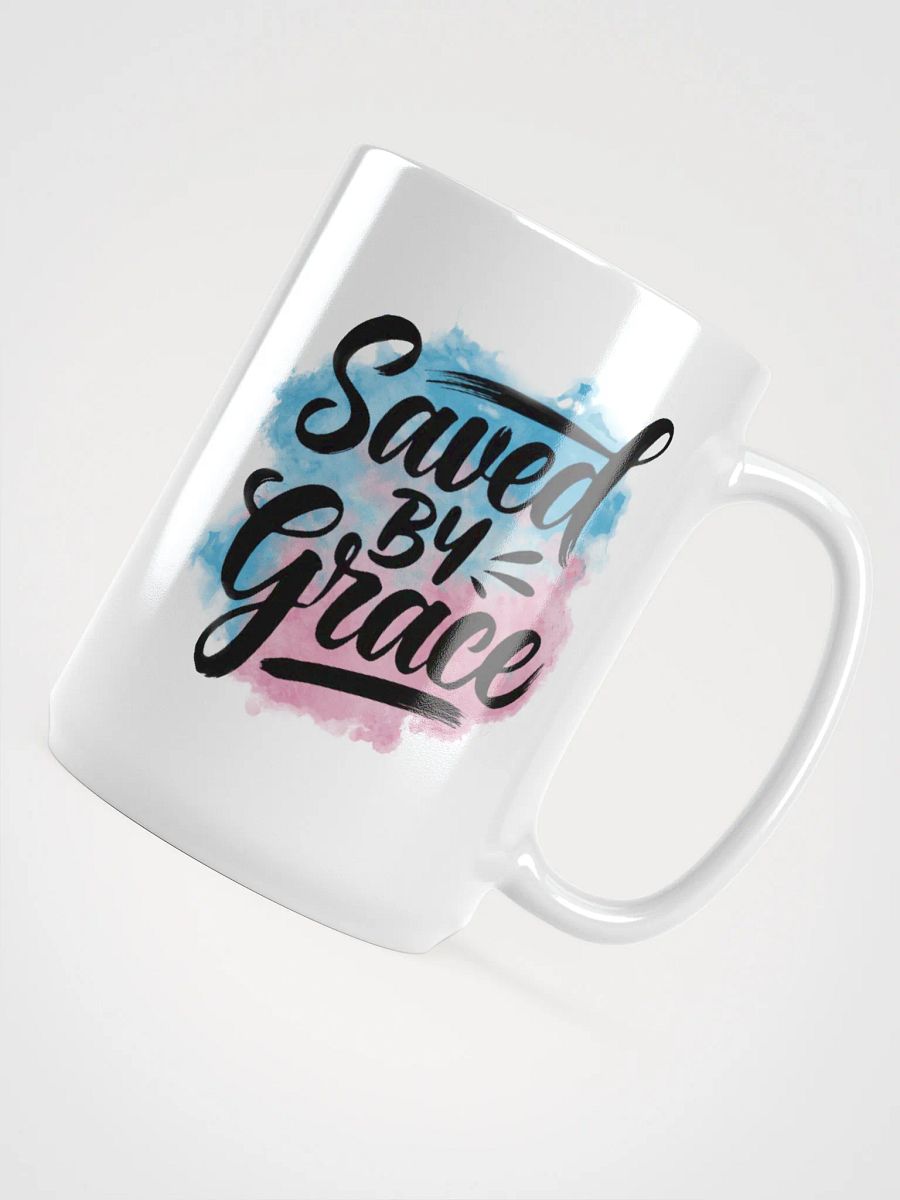 Saved By Grace Colorful Inspirational Mug | Christian Coffee Cup product image (4)