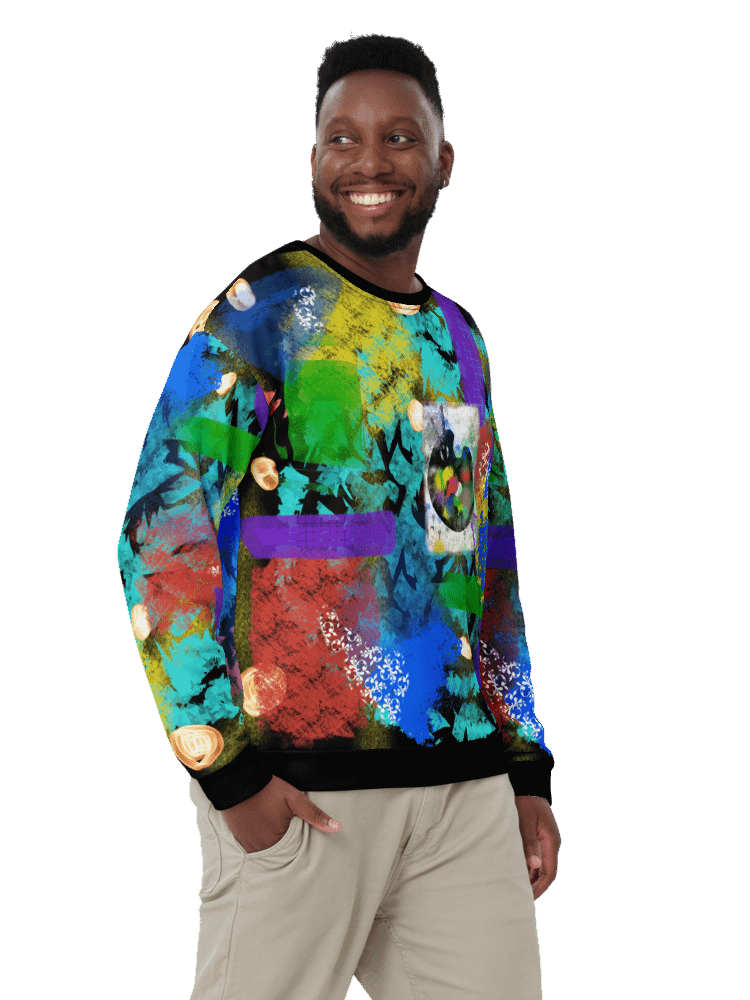 AbstractWear 'Night Flower' Unisex Art Sweatshirt product image (2)