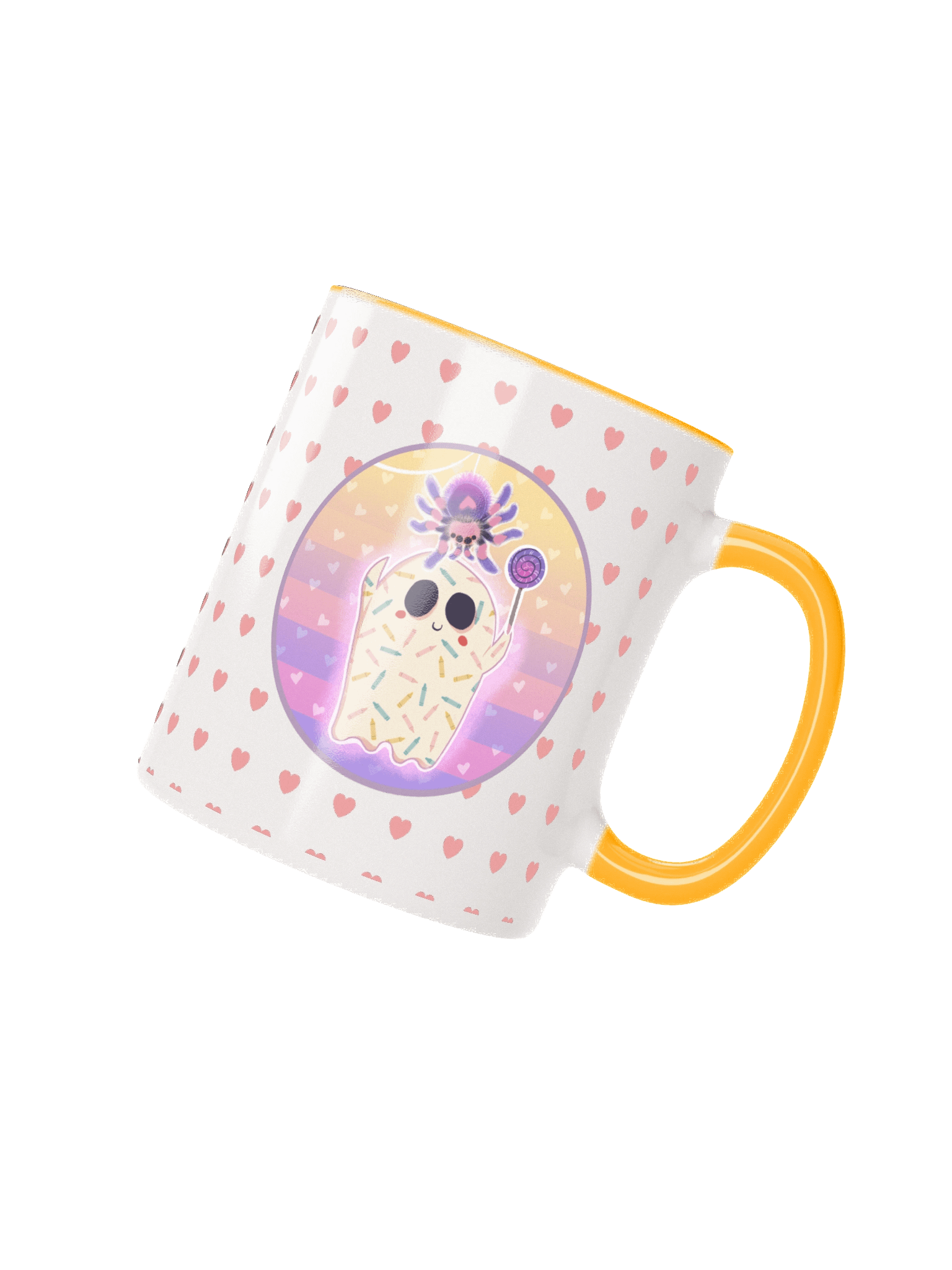 Pastel Little Ghost & Spider Friend - Ceramic Mug product image (9)