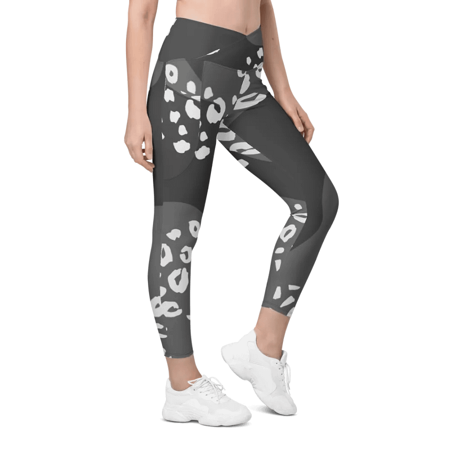 Flowing Grey Camo Leggings with Pockets product image (5)