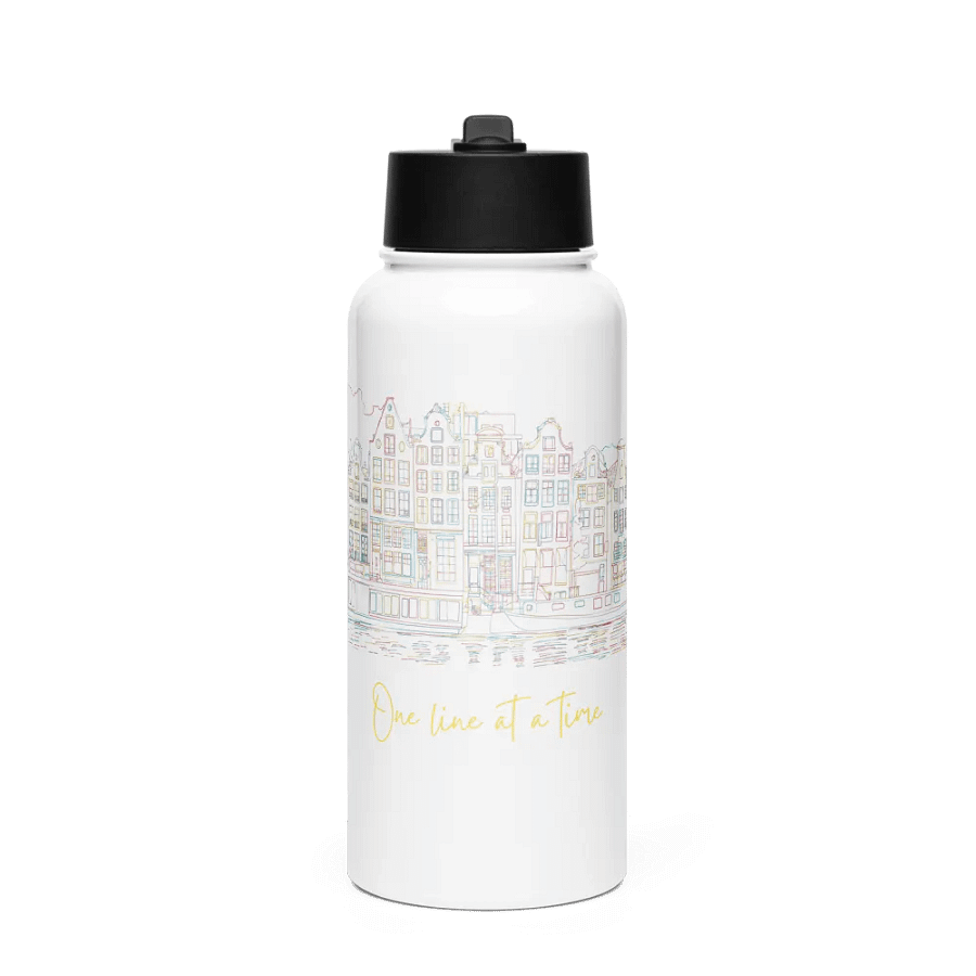 One Line at a Time | Stainless Steel Water Bottle product image (1)