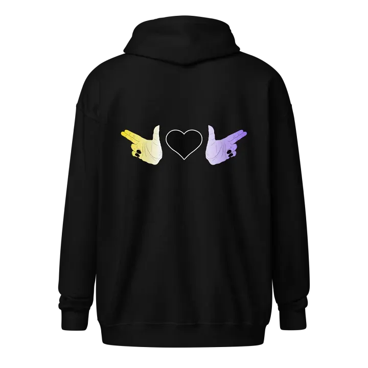 Finger Guns (enby flag) Hoodie product image (1)