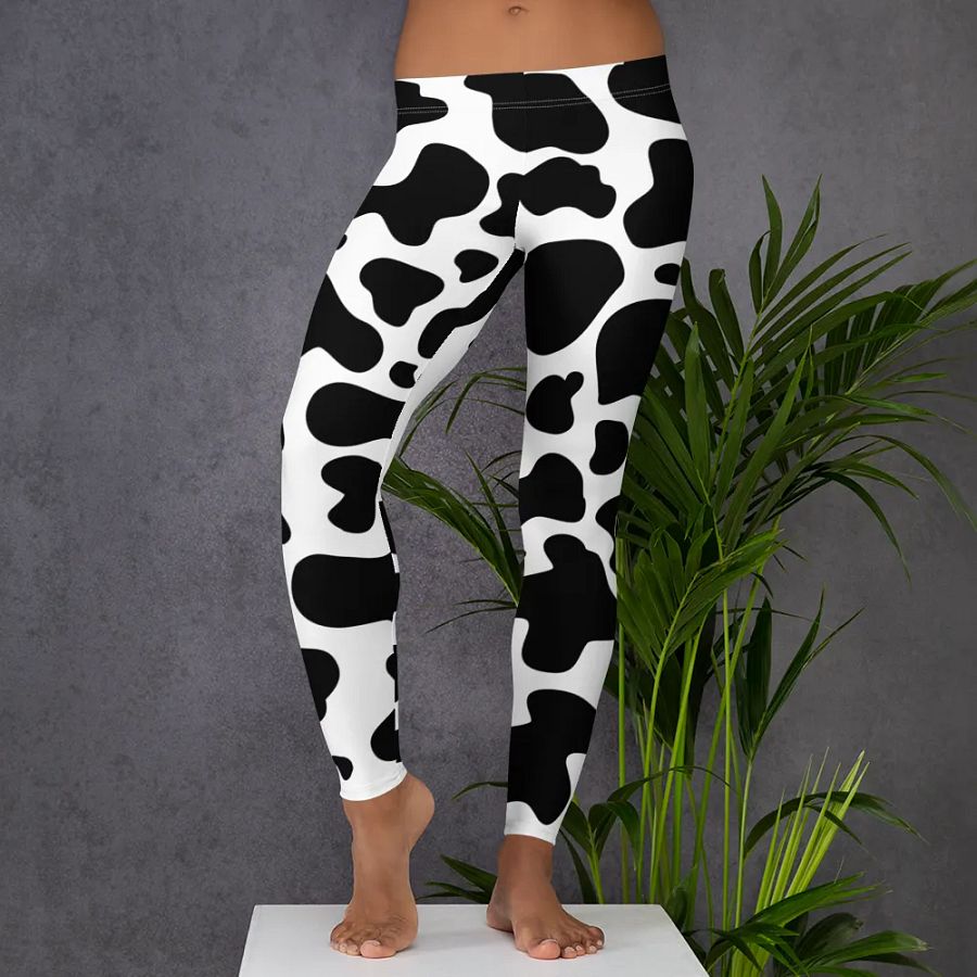 Chic Cow Print Leggings – Trendy & Comfortable for Every Occasion product image (5)