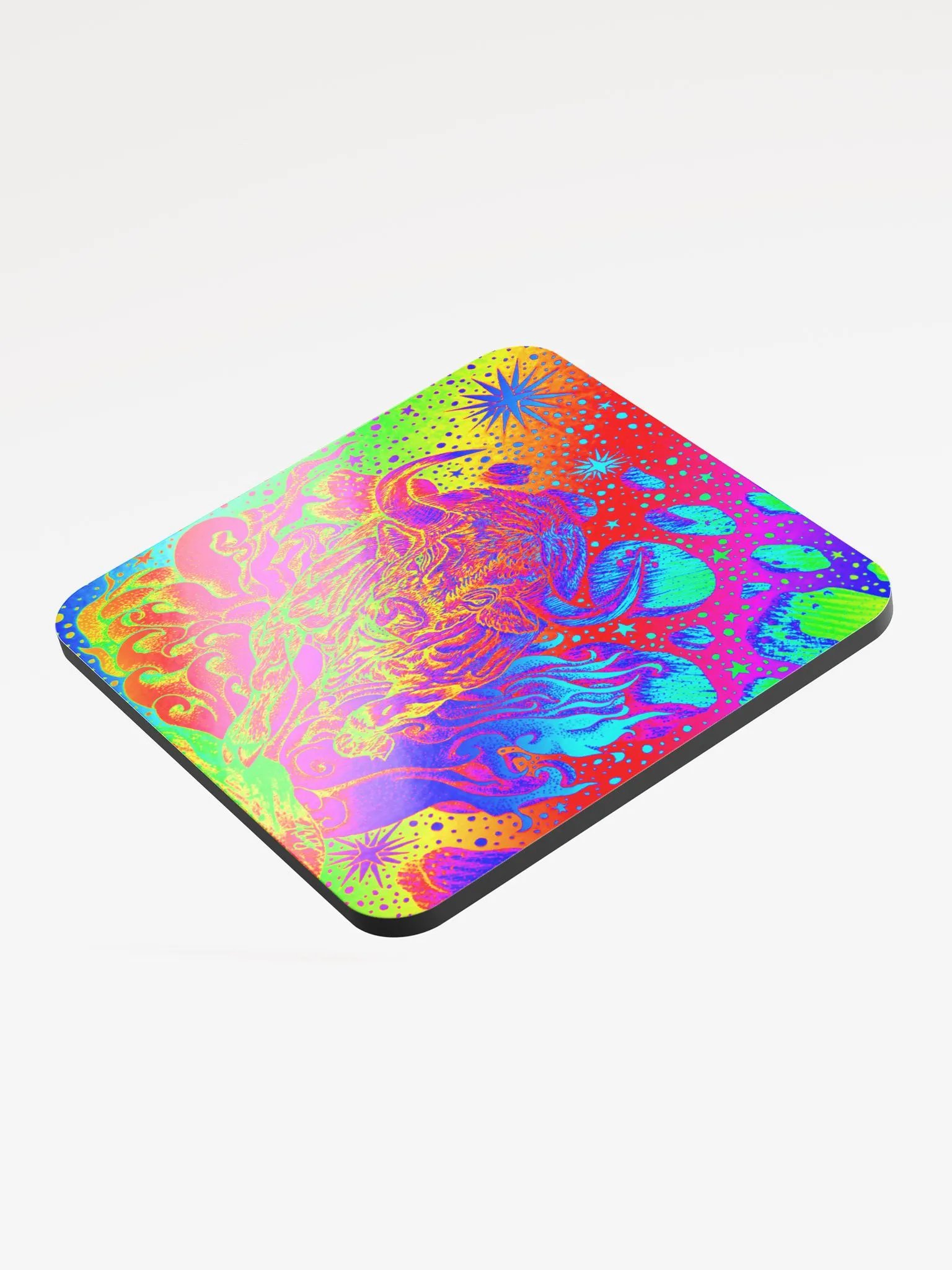 Limited edition Full Rainbow Taurus Zodiac coaster product image (3)